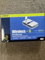 LINKSYS WIRELESS Print Server- Compatible Wireless B & G Model No. WPS54G NIB