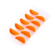 10Pcs Orange Shaped Silicon Ice Cube Tray / Ice Mold