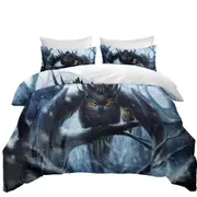 Winter Forest Mother Owl Quilt Cover