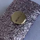 MIMCO Pouch Glitter Sparks Fly Mauve Pink Wallet Small Pouch BNWT 17x11cm