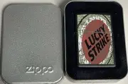 ZIPPO 1998 LUCKY STRIKE WALL BLACK MATTE LIGHTER UNFIRED IN BOX X604