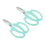 2Pcs Garden Scissors Floral Shears Floral Scissor Gardening Pruning Shear Blue