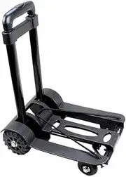 CVBFDB Car Roll Luggage Cart Portable Luggage Trolley Folding Hand Truck Mute Flat Heavy Duty 4-Wheel Foldable Shopping Cart