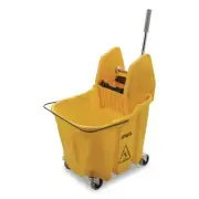 Carlisle 4690404 35 qt OmniFit Mop Bucket with Down Press Wringer - Yellow New