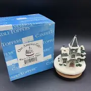 Vtg Our America Candle Topper Winter Church Topper (NE443) 1999 Original In Box