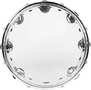 JOINPAYA Plastic Tambourines with Jingle Bells, Clear Tambourine Drum Percussion Hand Bell Percussion Musical Rhythm Instruments for Kids Adults School and Party White