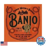 La Bella 730M-LE Medium Loop-Ends 5- Banjo strings 11-11
