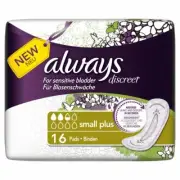Always Discreet for Sensitive Bladder Small+ Pads 16 Pack
