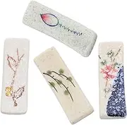 HEALLILY 4pcs Cute Ceramic Chopstick Rests Stylish Utensil Holder for Dining Table Decor Dishwasher Safe for Modern Rustic Prevents Rolling Keeps Tableware Clean