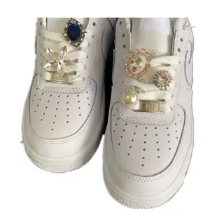 適配aj1鉆石鞋帶扣裝飾寶石鞋花空軍一號改造diy鞋子配飾珍珠配件