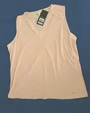 Nine West Pink Sleeveless Pull Over Top size XL/14 retail $49
