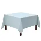 Square Tablecloth - 70 x 70 Inch Baby Blue Table Cloth for Medium Square or R...