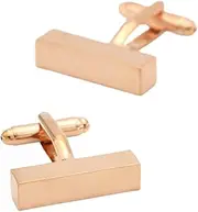 [JYHLSHBA] Cufflinks For Men 1 Pair Of Plain Glossy Rectangular Body Cufflinks Men'S French Shirt Suit Cufflinks