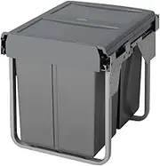Domestique 40L Twin Slide Out Concealed Waste Bin - for a 450mm Cabinet - Bottom Mounted - Includes Optional Door Bracket