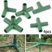 4pcs Garden Framework Greenhouse Pipe Joint Corner Connector Awning Pole