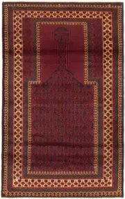 Vintage Hand-Knotted Area Rug 2'10" x 4'9" Traditional Wool Carpet