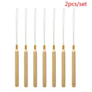 2Pcs Micro Ring Loop Tool Threader Pulling Needle for Human Hair Extension ;;^