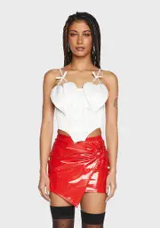 Pearl Queen Of Hearts Rhinestone Corset Top