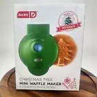 BRAND NEW Dash Christmas Tree Mini Waffle Maker Green - 4"