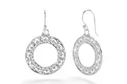 Solid 925 Sterling Silver Vintage Filigree Dangle Earrings