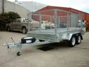 10x6 galvanised tandem trailer with mesh cage 2000kgs atm