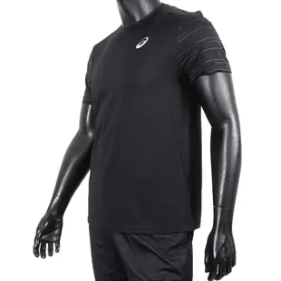 Asics [2011C820-001] 男 短袖 上衣 T恤 運動 慢跑 訓練 路跑 反光 吸濕 快乾 亞瑟士 黑