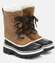 [Sorel] Sorel Caribou shearling and nubuck snow boots UK 3 brown