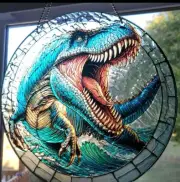 Dinosaur T Rex Suncatcher Light Catcher Jurassic Park Window decor Handmad