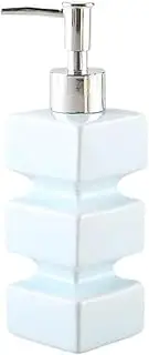 Soap Dispenser 300ml Ceramic Lotion Pump/Soap Dispenser, Layered Appearance Design, Farmhouse Chic Home Decor Soap Dispenser Hand Soap Dispenser(Blue)