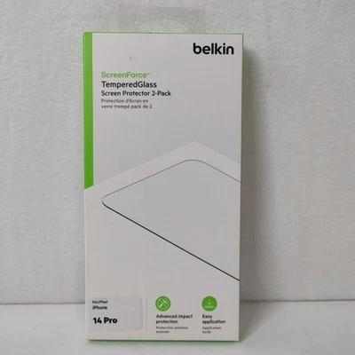Belkin Tempered Glass Screen Protector - iPhone 14 Pro Screen Protector - 2pk