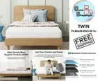 Colchón Twin Para Niños Memory Foam Colchón De Espuma Viscoelástica De 5 Pulg.