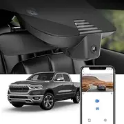 Fitcamx 4K Dash Cam Adapts for RAM 1500 Classic TRX 2019-2024 Rebel Big Horn Laramie Tradesman Lone Star (Model B), OEM Style, 2160P UHD Video WiFi, Loop Recording G-Sensor, Plug & Play, 64GB Card