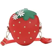 [SJkunni] Little Girls Strawberry Purse,Kids Toddler Crossbody Purses HandBags for Girls Birthday Gift, Red