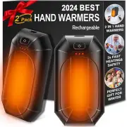 2 Pack AI Hand Warmer Rechargeable, Portable Electric Hand Warmers Reusable, USB