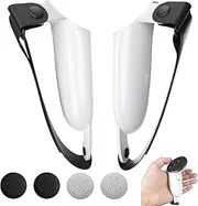 Controller Grips Compatible with Meta Quest 3S/Quest 3，Battery Covers for Oculus Quest 3/3S，Handle Cover for Quest 3 Controller Grip — Anti-Slip Granule Texture, Rigid ABS, Adjustable HandStrap