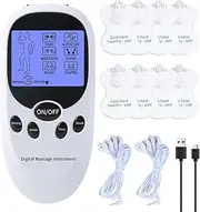 XPJBKC TENS Device Pain Therapy, 2 Channels TENS/EMS Device Stimulation Device for Pain Relief, Muscle Stimulator with 6 Modes, 11 Intensities and 8 Electrode Pads for Leg, Back, Neck