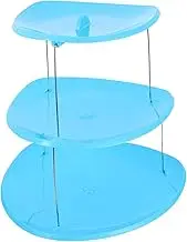 Zerodeko Cake Stand Tray Tray Food Display Stands for Party Display Risers Shelf Risers Cake Rack Desserts Holder Blue Plastic