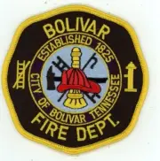 TENNESSEE TN BOLIVAR FIRE DEPARTMENT NICE SHOULDER PATCH POLICE SHERIFF