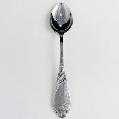 TULIP by Bouillet Bourdelle PIERCED TABLE SPOON 10.2" made France NEW NEVER USED
