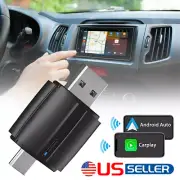 2-in-1 Carplay Wireless Adapter Android Auto Plug and Play Connect USB Dongle