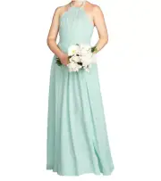Princess Floor Length Chiffon Junior Bridesmaid Dresses&Gowns With Sash / Ribbon