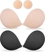 [MITALOO] Adhesive Bra Sticky Strapless Invisible Push up Bras Silicone Backless Nipple Cover for Women