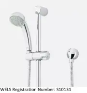 Methven BERMUDA RAIL SHOWER 3-Function Adjustable WELS 4-Star, Chrome 12-1205A