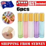 6packs Glass Roller Bottles Rollerball 10ml Perfume Essential Oil Roll On Ball