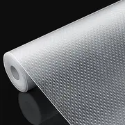 Drawer Liner, 45 * 500cm（18×197in） Non-Adhesive Shelf Liner. Non Slip Drawer Liner for Cabinets, Storage, Kitchen. Thick Washable Plastic Non Slip Mat.