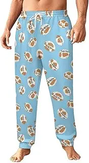 [Generic] Men's Sweatpants, Bold Football Arrangement-8, Polyester Joggers, Sweatpants Jogging Pants for Workout Running