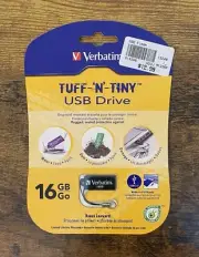 Verbatim Tuff-'N'-Tiny 16GB USB Flash Drive ( Black ) Brand New And Sealed