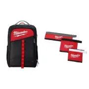 Milwaukee Tool Backpack 14" Tool Storage Pocket Tape Holder w/ 3-Pack Tool Pouch