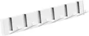 Wall Mounted Coat Rack Wall Hanger Hooks Folding Hooks Hat Rack Hooks for Entryway, White 6 Hooks