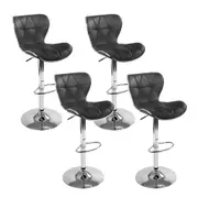 4 x Ruby Bar Stools Black
